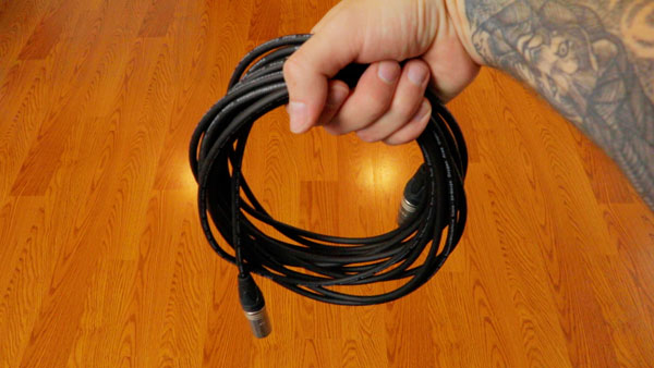 A image of a cable that has been wrapped correctly.